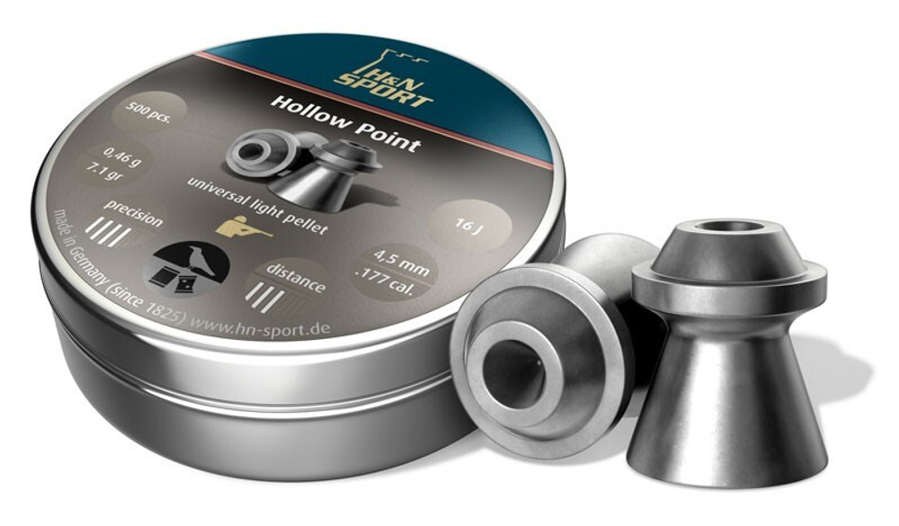 Пули пневматические H&N Hollow Point 4.5 мм 0,46 гр. (500 шт)