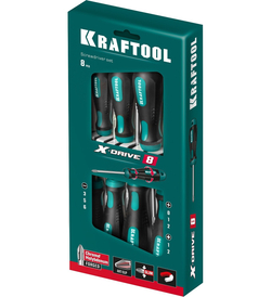 KRAFTOOL Х-Drive-8, 8 шт, набор отверток (250081-H8)