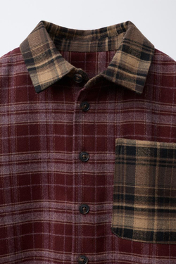 ZARA РУБАШКА В КЛЕТКУ, РАЗНОЦВЕТНЫЙ