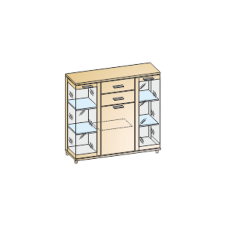 Комод-витрина Грейс ТБ-5000
