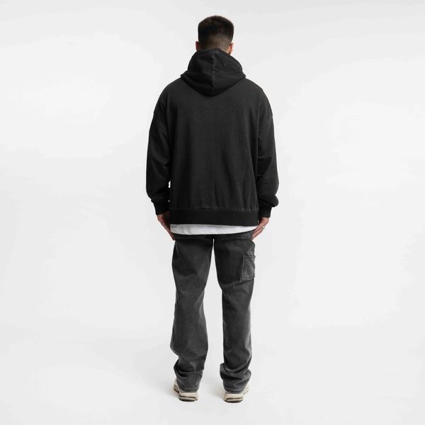 Худи Zip DDesigns in Garment Dyed Black - фото 3