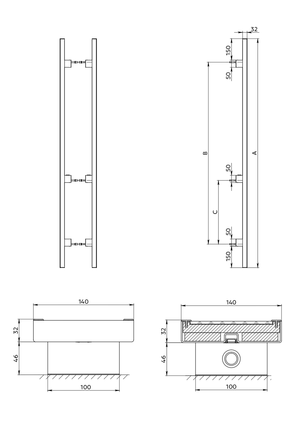 Арт 140х30 Glass Molding Premium Sensor Duo