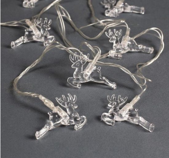 Гирлянда "Нить" 5 м с насадками "Олени"
