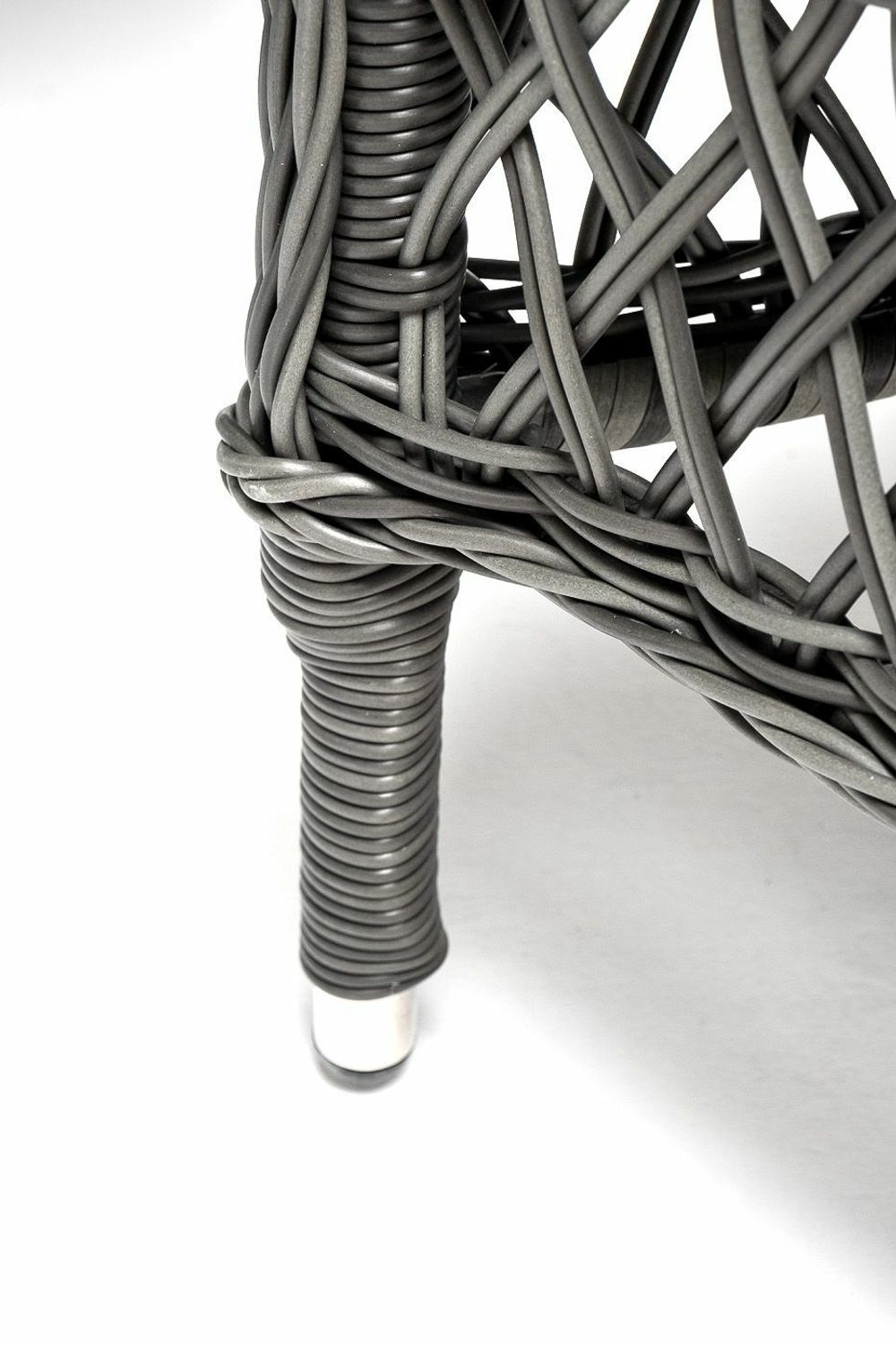 "Дольче" обеденная группа из искусственного ротанга, цвет графит