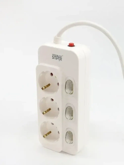 Сетевой фильтр на 3 универсальные вилки