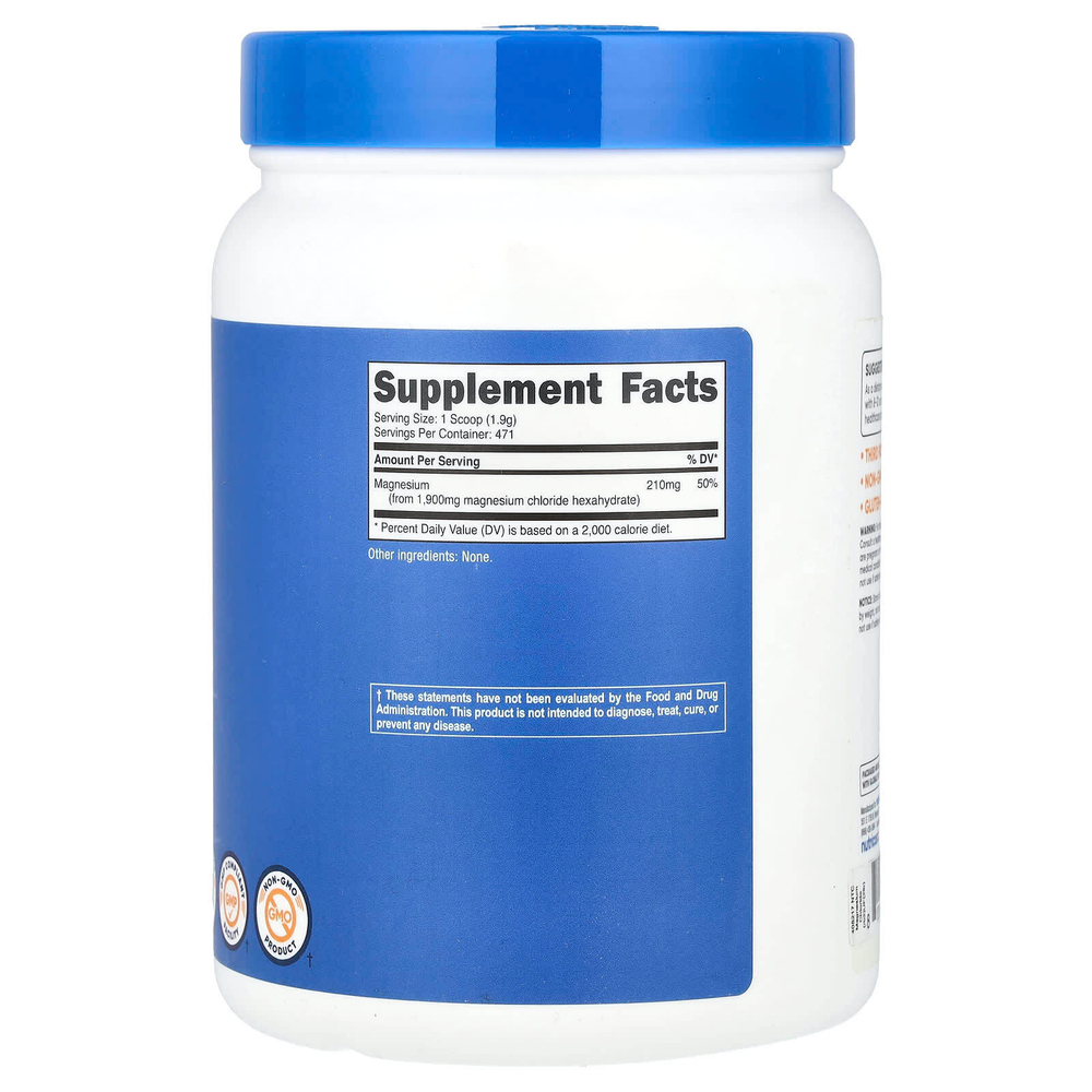 Nutricost, Хлорид магния, без добавок, 907 г (32,4 унции)