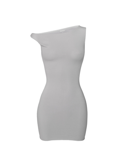 grey asymmetric dress