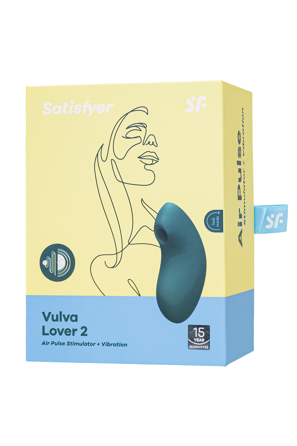 Вакуум-волновой бесконтактный стимулятор клитора Satisfyer Vulva Lover 2, силикон, синий