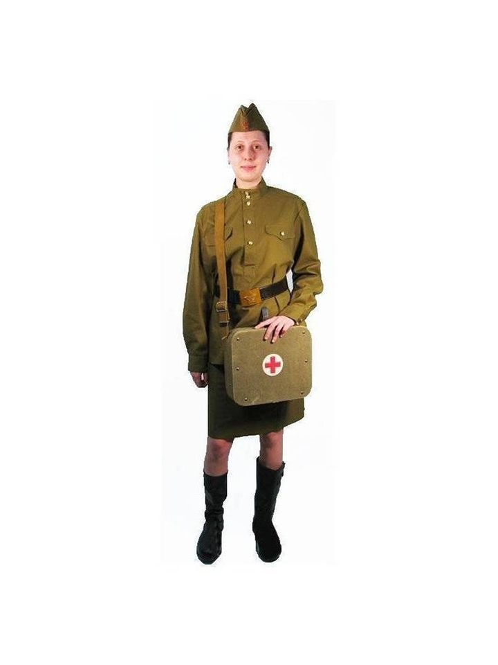 Форма РККА женская комплект с пилоткой и ремнём