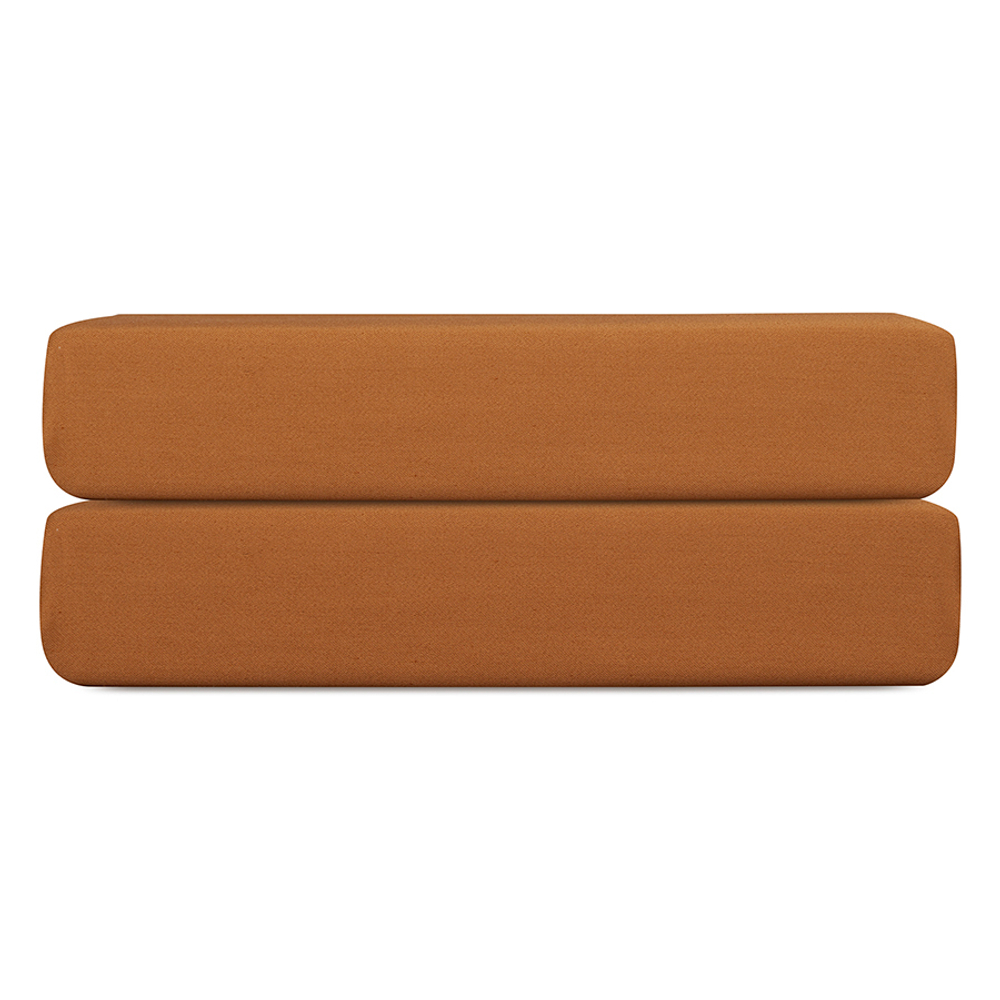 Простыня на резинке из сатина из коллекции meditation, caramel, 180х200х30 см