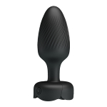 Анальная вибропробка 9,8см с мигающими огнями Pretty Love Osborn Butt Plug Multi Color Bottom Black BI-040183