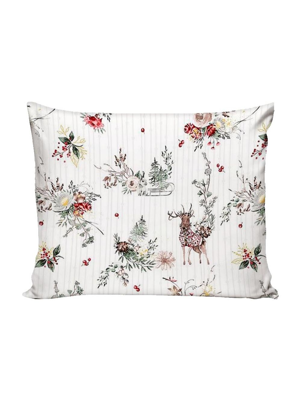 Постельное белье перкаль Сказка "Сочельник (кр)" 1,5-сп Наволочка 50х70 см 1 шт Простынь на резинке 90x200 см Пододеяльник 145x215 см