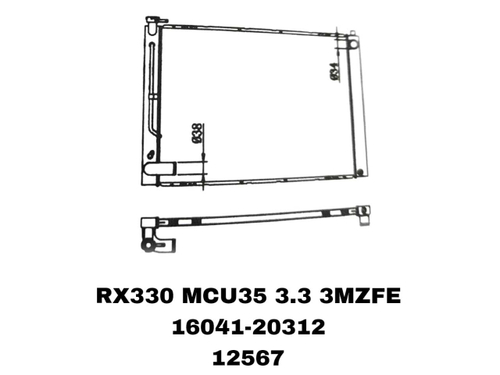 РАДИАТОРЫ RX330 MUC35 3.3 КОРОТКИЙ