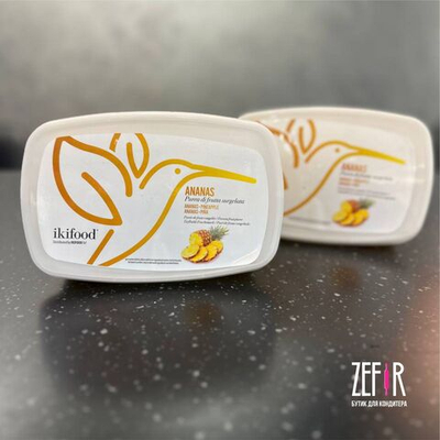 Фруктовое пюре Ананас без сахара, Ikifood, Италия, 1 кг