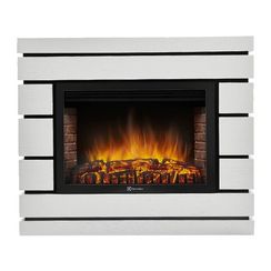 Каминокомплект: Очаг Electrolux EFP/P-2520LS N, портал Moderno 25 шпон белый дуб