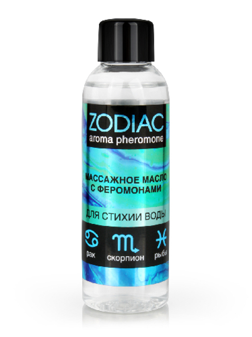 Массажное масло с феромонами ZODIAC AQUA, 75 мл,