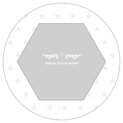 Детский манеж Roba квадратный 100х100 с бампером Rock Star Baby, белый