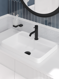 Смеситель для раковины STWORKI Стокгольм S36010BK матовый черный