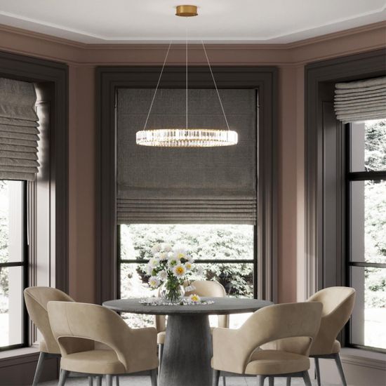 5015/45L L-VISION ODL23 605 золотой/прозрачный металл/хрусталь Люстра LED 45W 4000K 4500Лм VEKIA