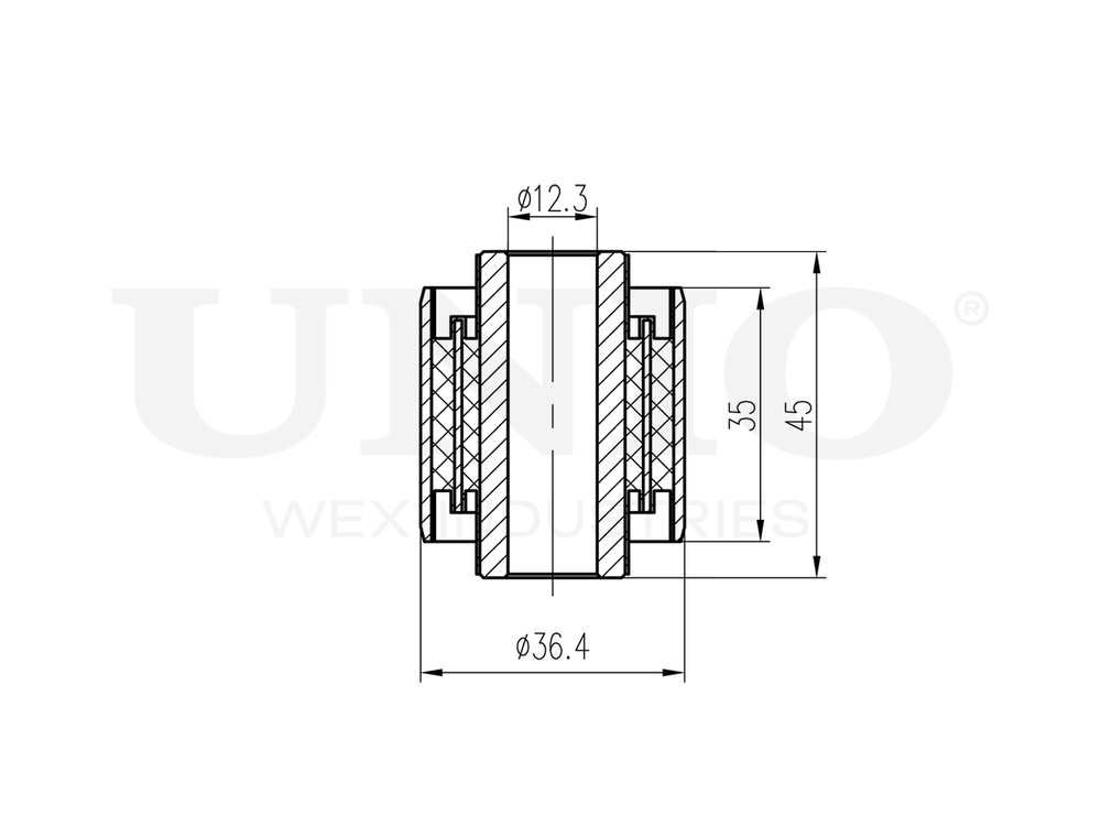 Сайлентблок внешний заднего нижнего рычага UNIO RMP-20679