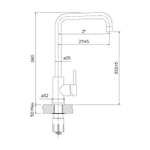 Смеситель для кухни 35к IDDIS K05STL0i05 "Kitchen" нерж. сталь, высокий пов излив
