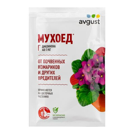 МУХОЕД AVGUST от почвенных вредителей на цветах 10гр.