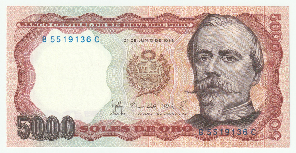 Peru, 5 000 Soles de Oro, 1985, UNC (Pick 117)