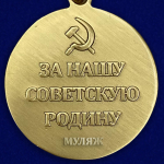 Муляж Медаль СССР «За оборону Киева» в бордовом бархатистом футляре №608(370)