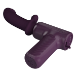 Фиолетовый вибромассажёр с поступательными движениями Pretty Love DJ Scholar Thrusting Super Powerful Gun Massage Purple BW-055028