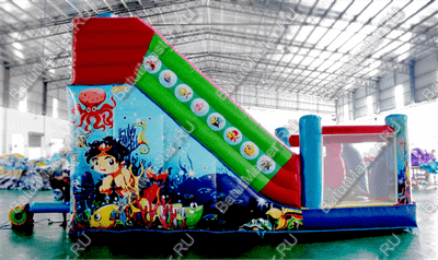 Батут-горка "Приключения рыбки" 7*5*6 м