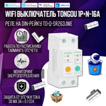 Умный WiFI выключатель (реле) Tongou на DIN-рейку 1P+N 16A с защитой от утечки тока ( Работает с Алисой, eWelink)