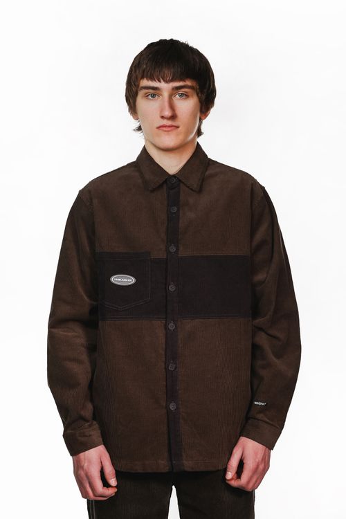 Рубашка Ymkashix Velvet Button темно-оливковый / графитовый