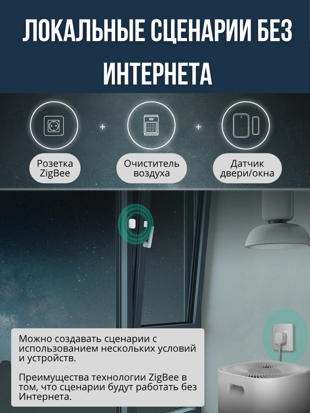 Умная евророзетка Tuya, ZigBee, управление голосом Алиса, белая, до 16А и 3500Вт, память состояния