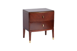 KFG136 Тумба 2 ящика темный шпон 58*42*65см