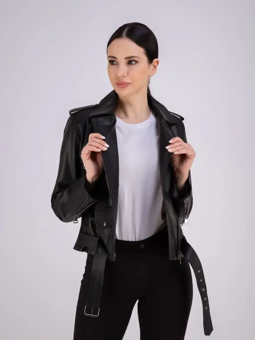 Косуха женская оверсайз натуральная кожаная Турция