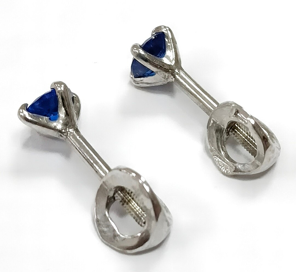 Ювелирные серьги-пусеты из серебра 925 пробы,вставка шпинель