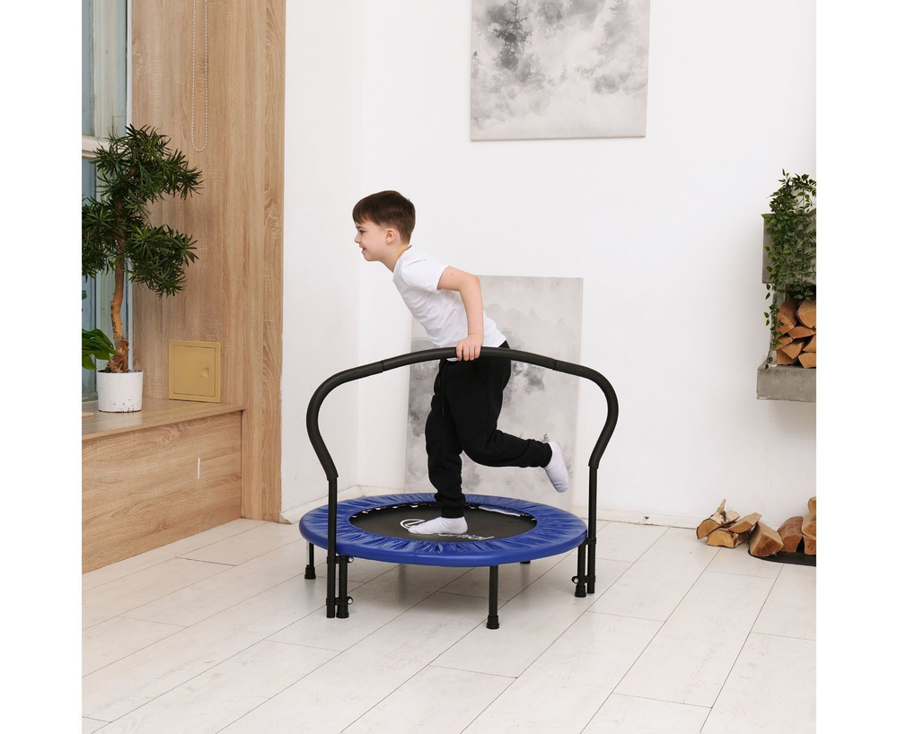 Батут с поручнем DFC JUMPFIT 36'' синий