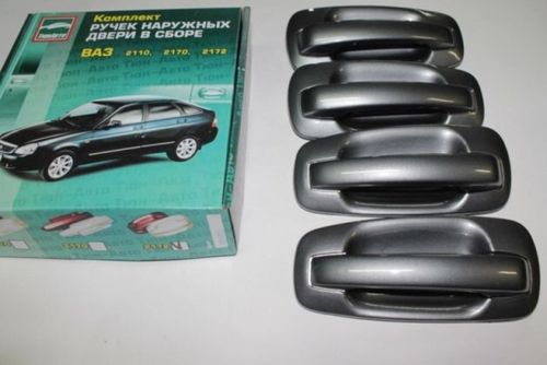 Ручка наруж. /2110, 2170/ ЕВРО  Кварц  (4 шт) (Тюн-Авто)