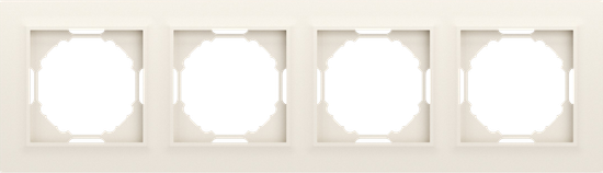 Рамка 4-я,  Wave матовый кремовый,  серия A07