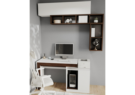 Комплект для кабинета Woodville Модена 1 белый, венге