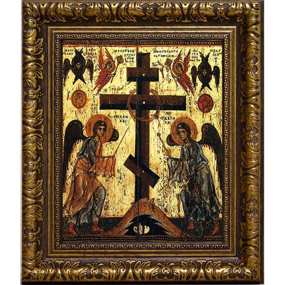 Поклонение Кресту ( Прославление Креста). Икона на холсте.