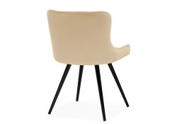 Кресло Хабри крутящееся бежевый / черный глянец