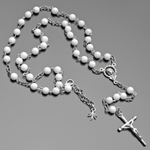 Розарий-бусы из белого агата AMX001253