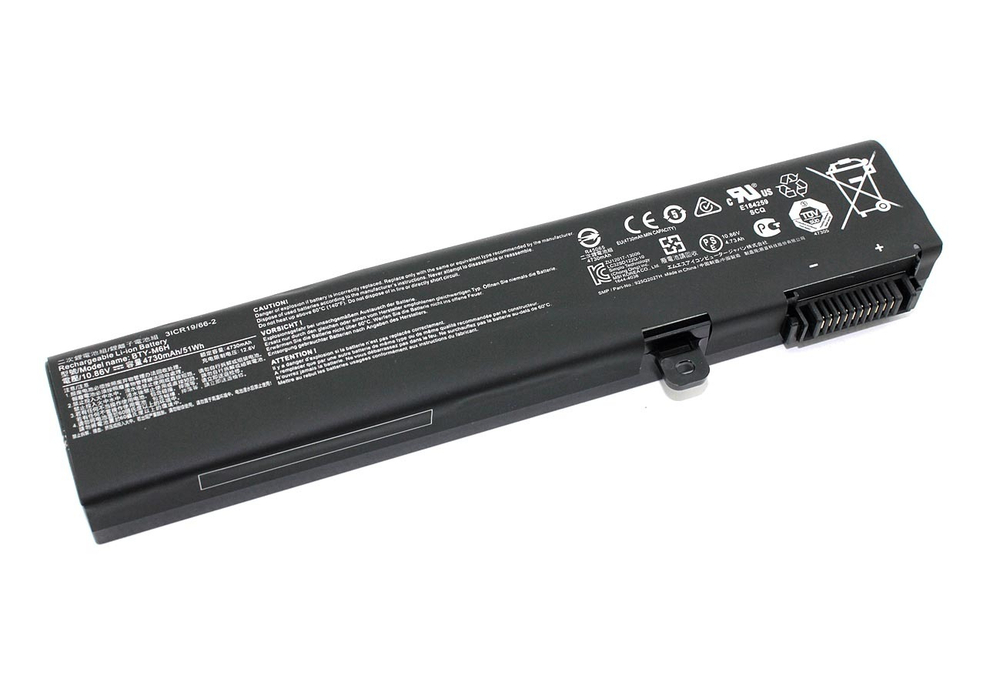 Аккумуляторная батарея для ноутбука MSI GE62 GE72 (BTY-M6H) 10.8V 4730mAh 51Wh черная
