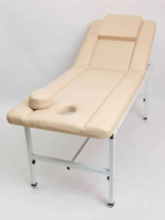 Массажный стол стационарный с прошивкой Massagecomplekt, с регулировкой высоты и вырезом для лица, 190*70, черный