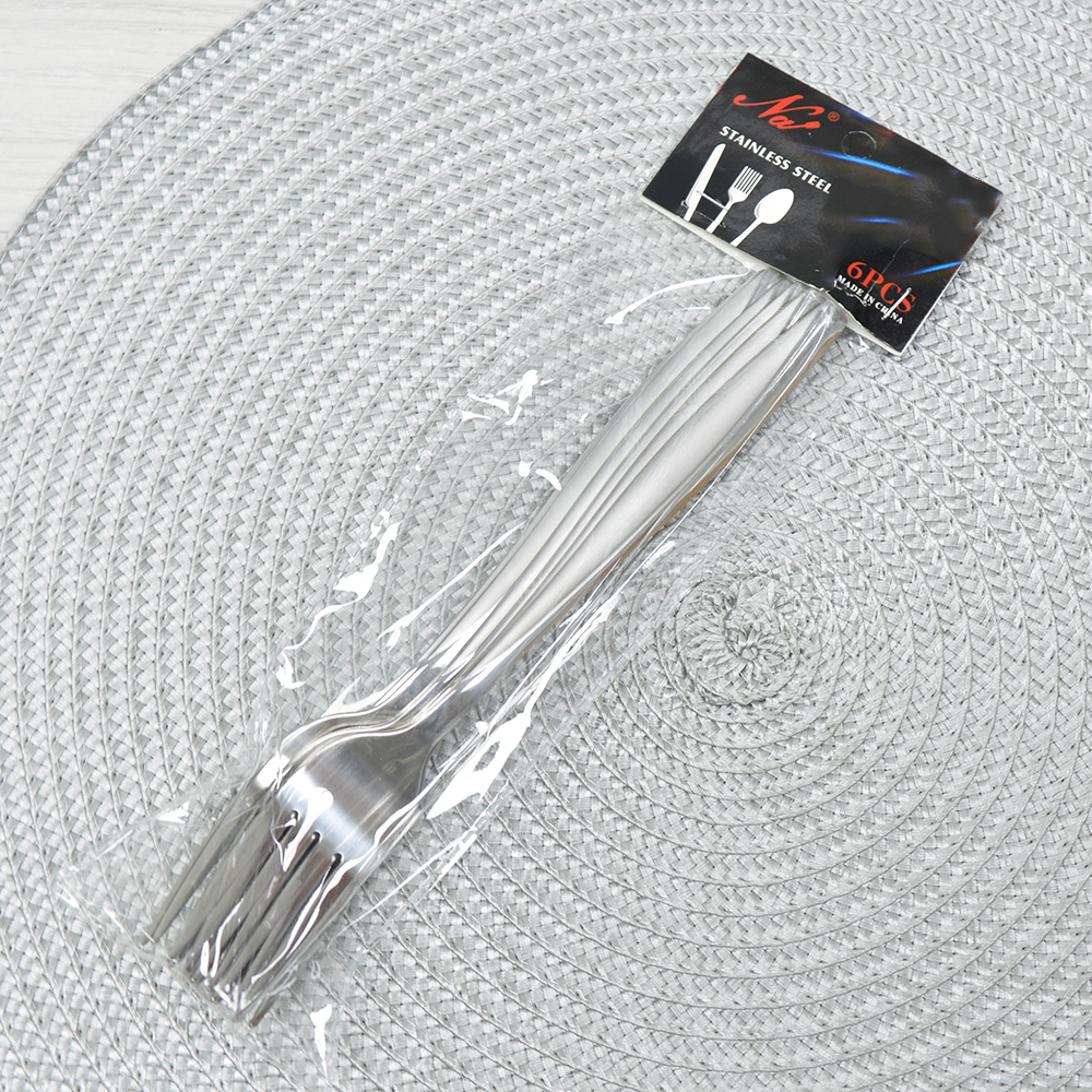 Набор столовых вилок "№4" 6 штук, нержавеющая сталь, NNOSO-59