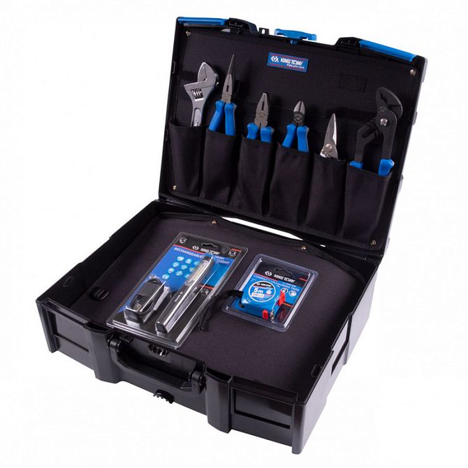 KING TONY (9052-002MRV) Набор инструментов универсальный, пластиковый ящик, 112 предметов