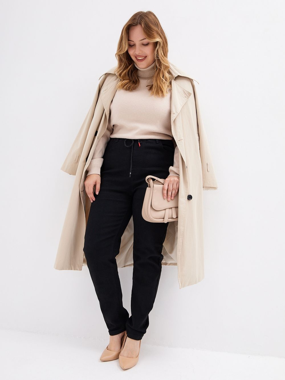 Джинсы на резинке больших размеров