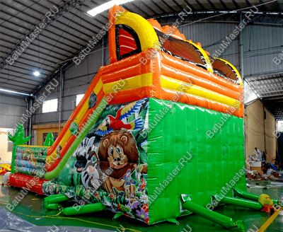 Детский надувной батут-горка "Зов тигра", 8*5*6 м