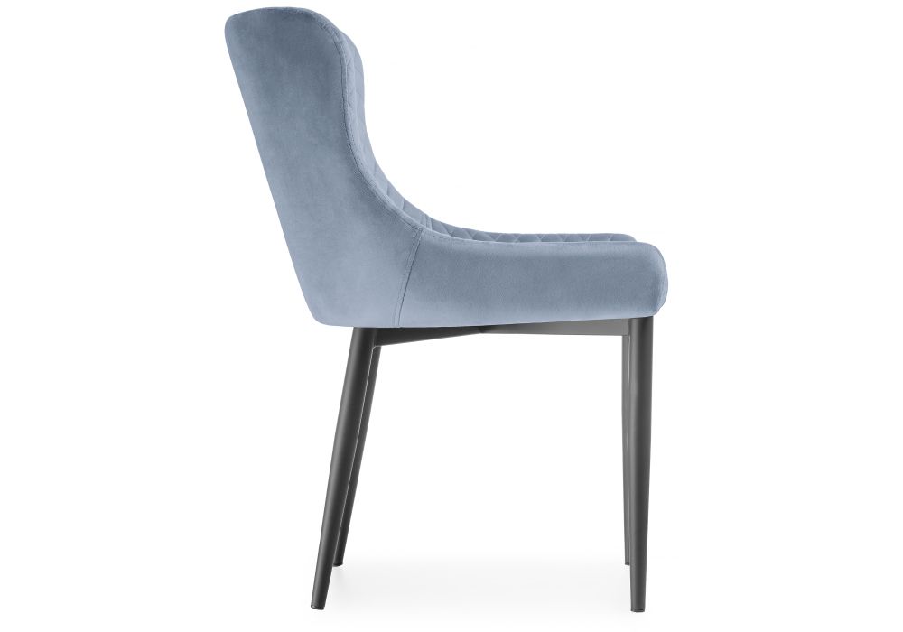 Стул на металлокаркасе Teo light blue / black